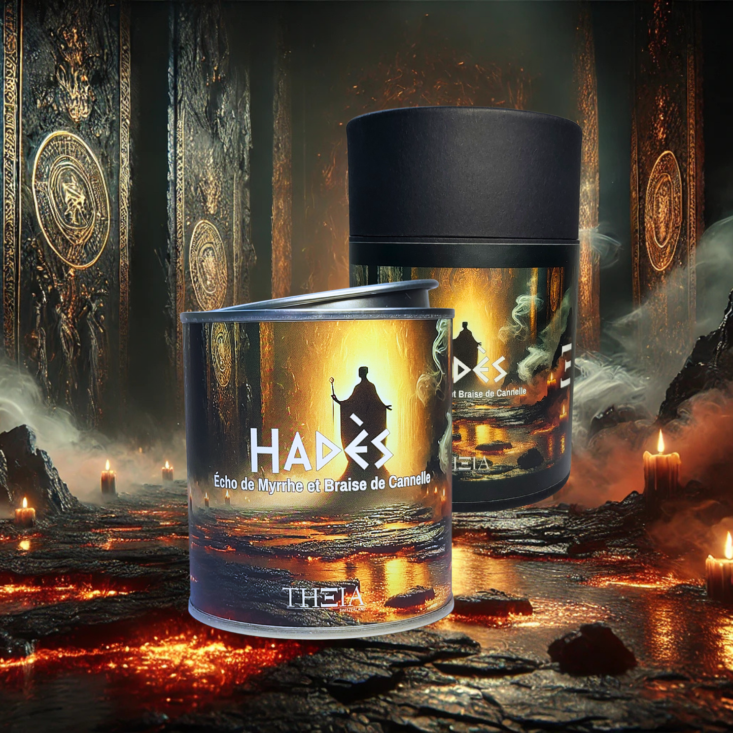 Bougie parfumée suisse Hadès design et idéal pour offrir