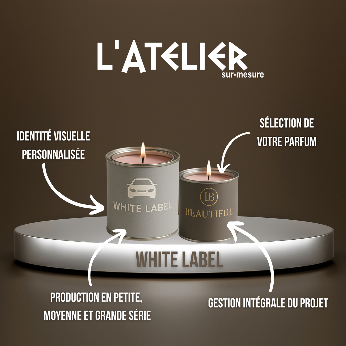 Bougies sur mesure Théia Candle : Prestige, Mariage et Entreprise