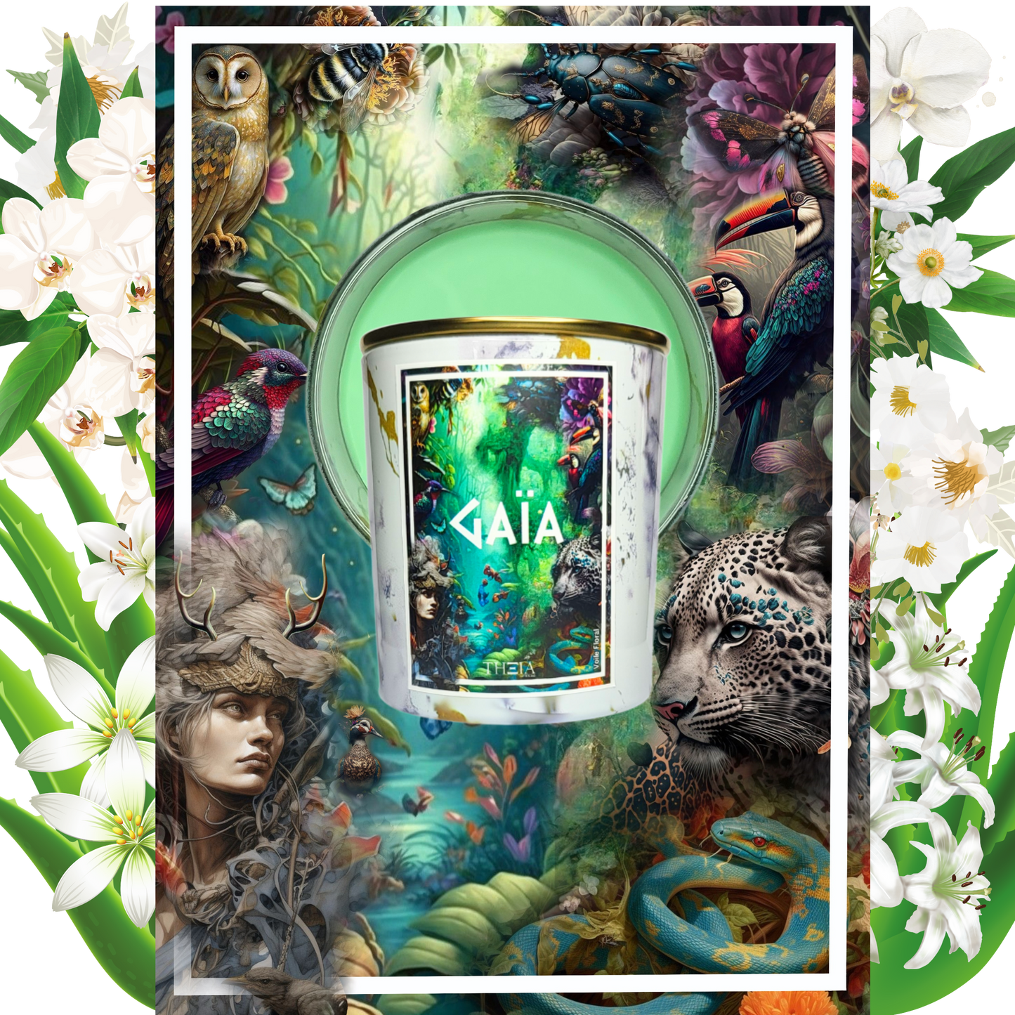 Floral Veil - Aloe Vera Essence and Bouquet of White Flowers